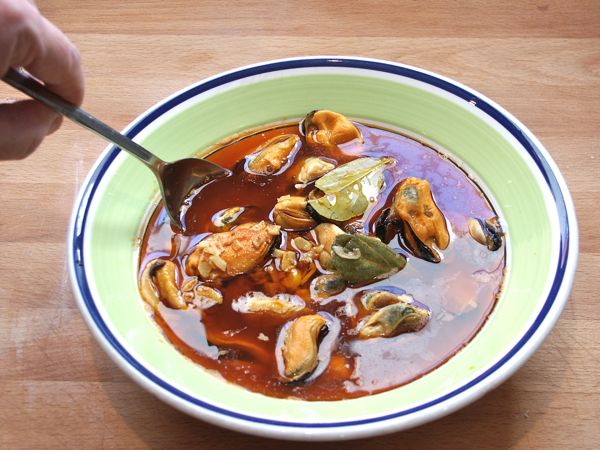 Mejillones en Escabeche  Traditional Mussel Dish From Spain, Western Europe